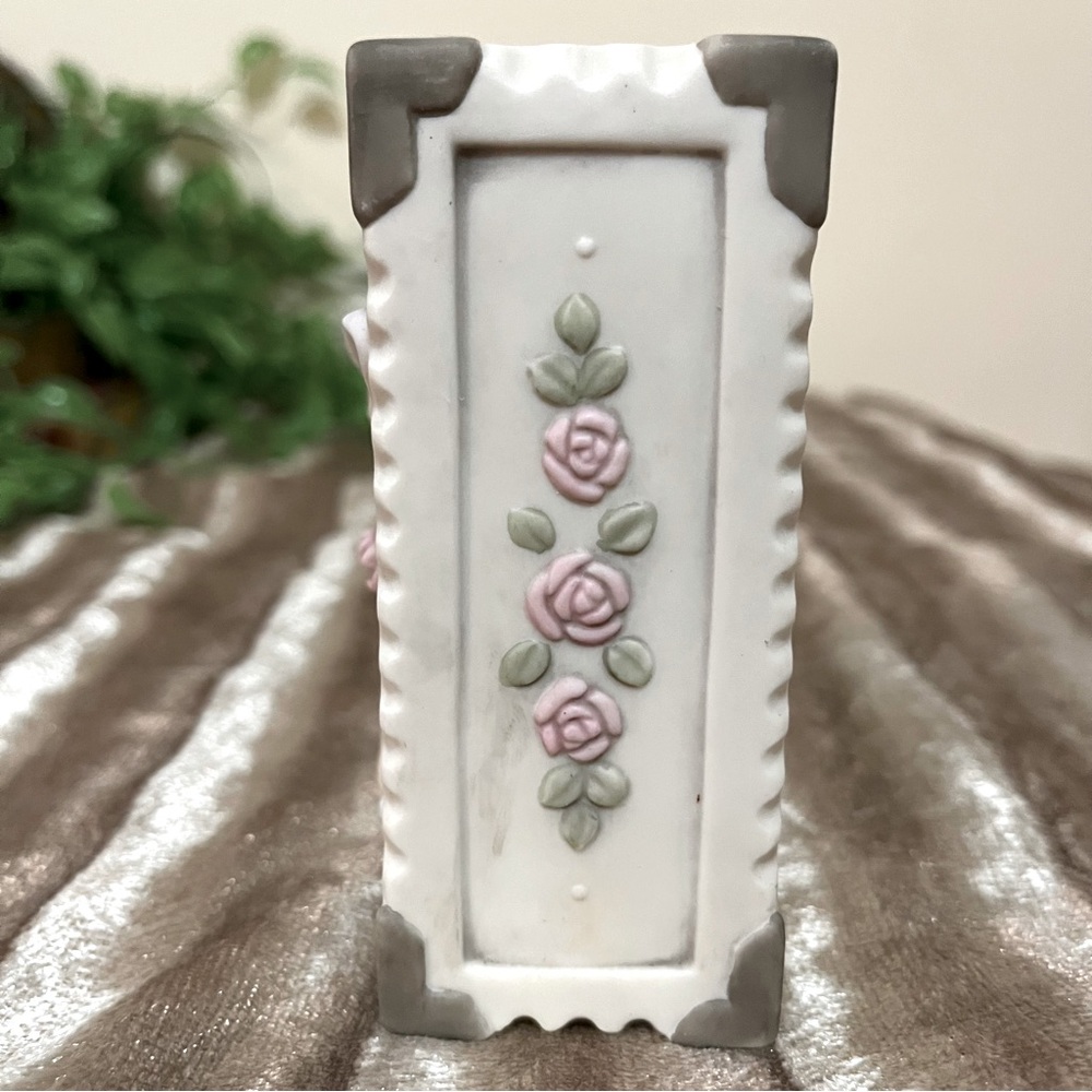 1996 Vase Makeup Brushes KIM ANDERSON Take Time To Smell The Roses NO FLAWS VTG - Picture 4 of 8